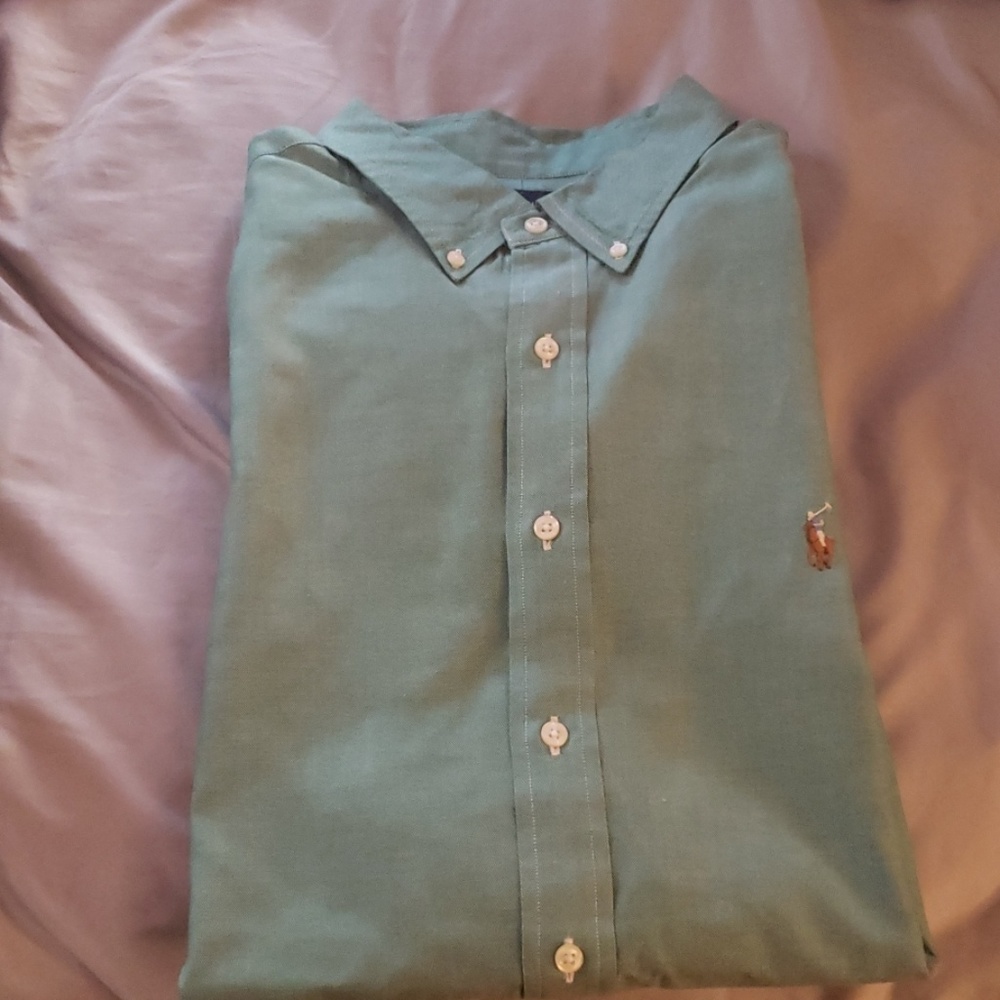 Green authentic Polo dress shirt